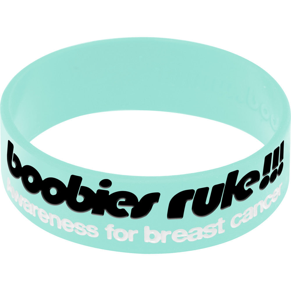 Baby Blue Black I Love Motor Boating Breast Cancer Bracelet