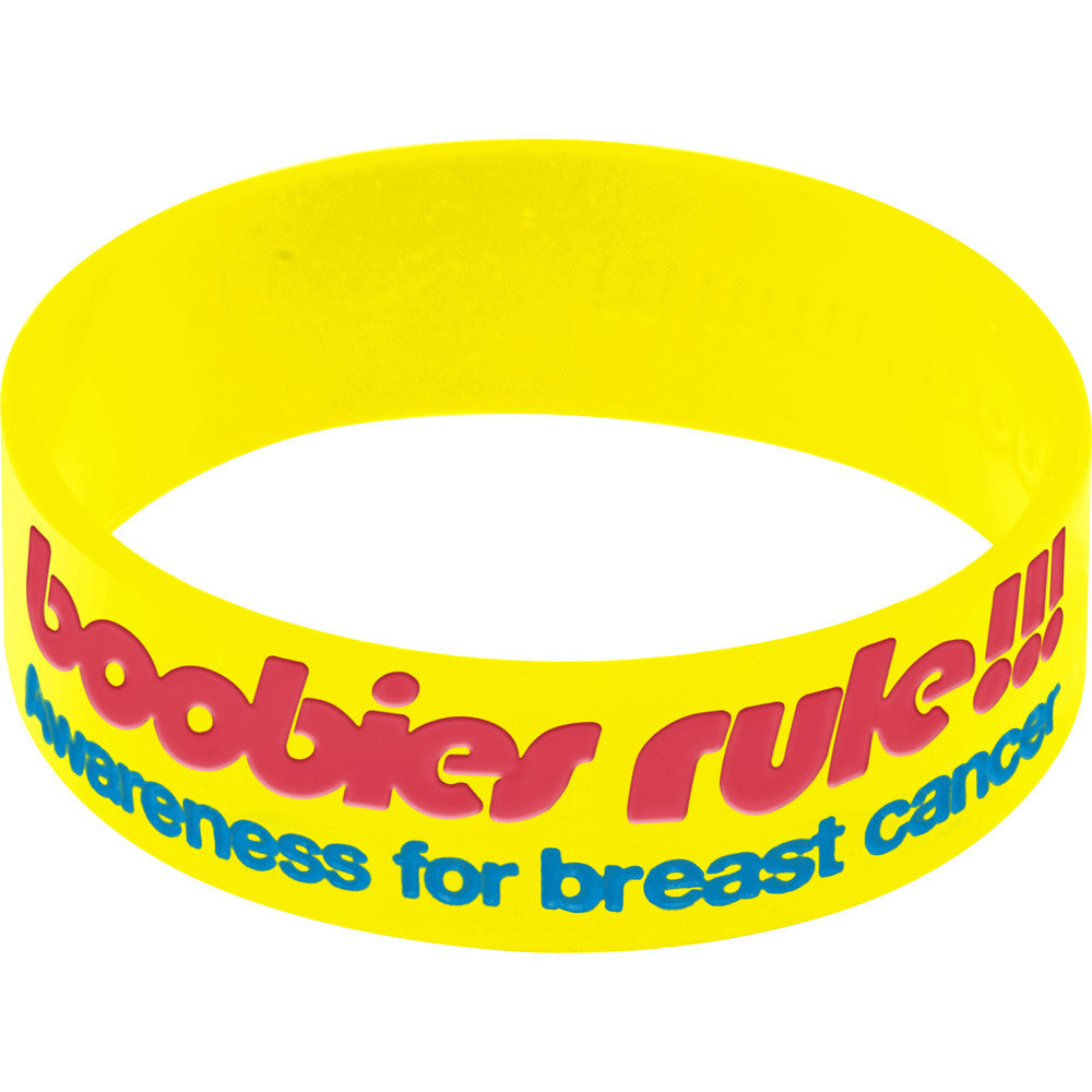 Yellow Blue I Love Motor Boating Breast Cancer Bracelet
