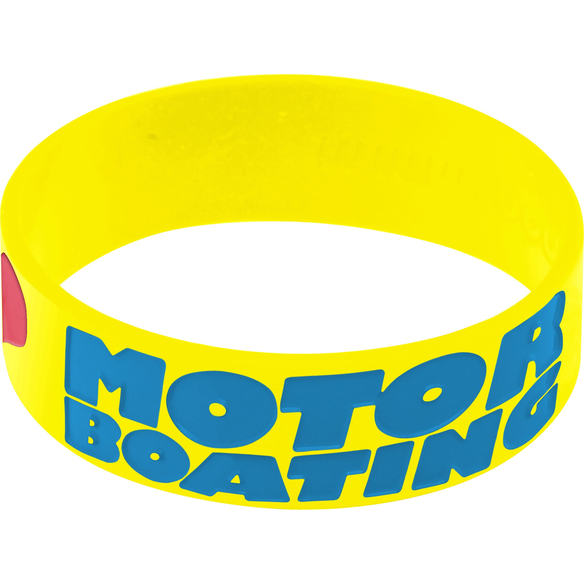 Yellow Blue I Love Motor Boating Breast Cancer Bracelet
