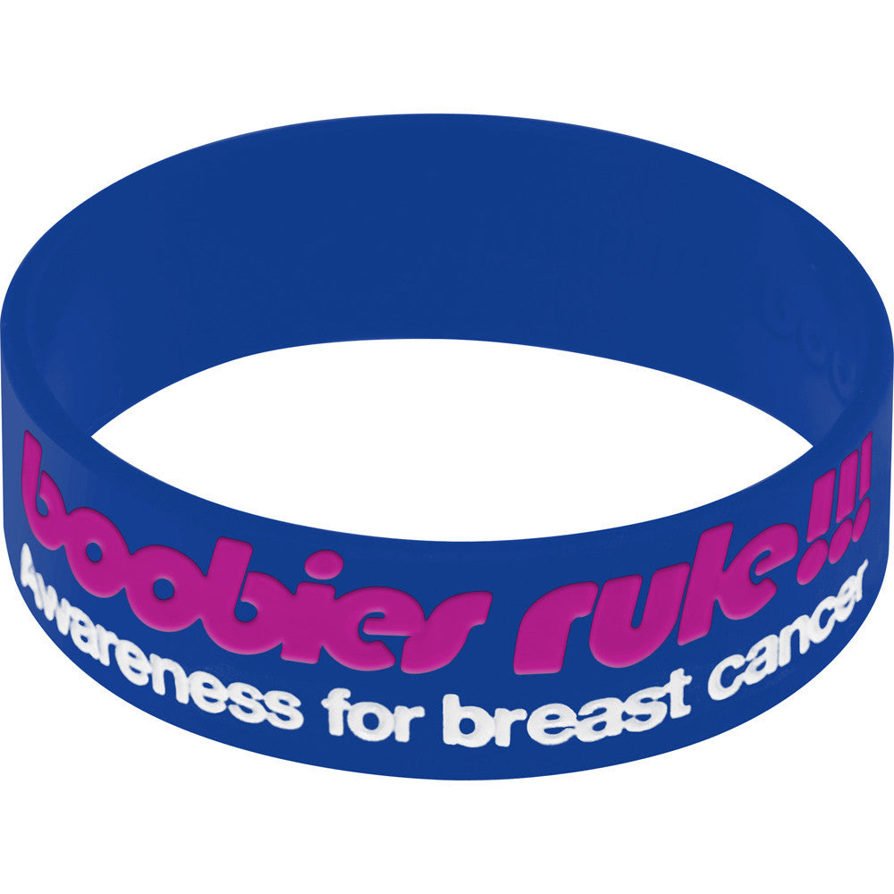 Purple White I Love Motor Boating Breast Cancer Bracelet