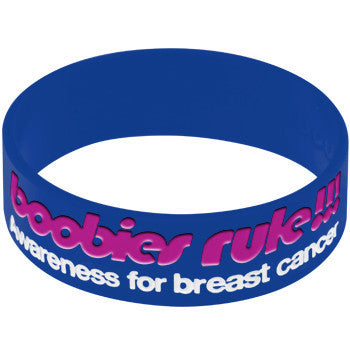 Purple White I Love Motor Boating Breast Cancer Bracelet