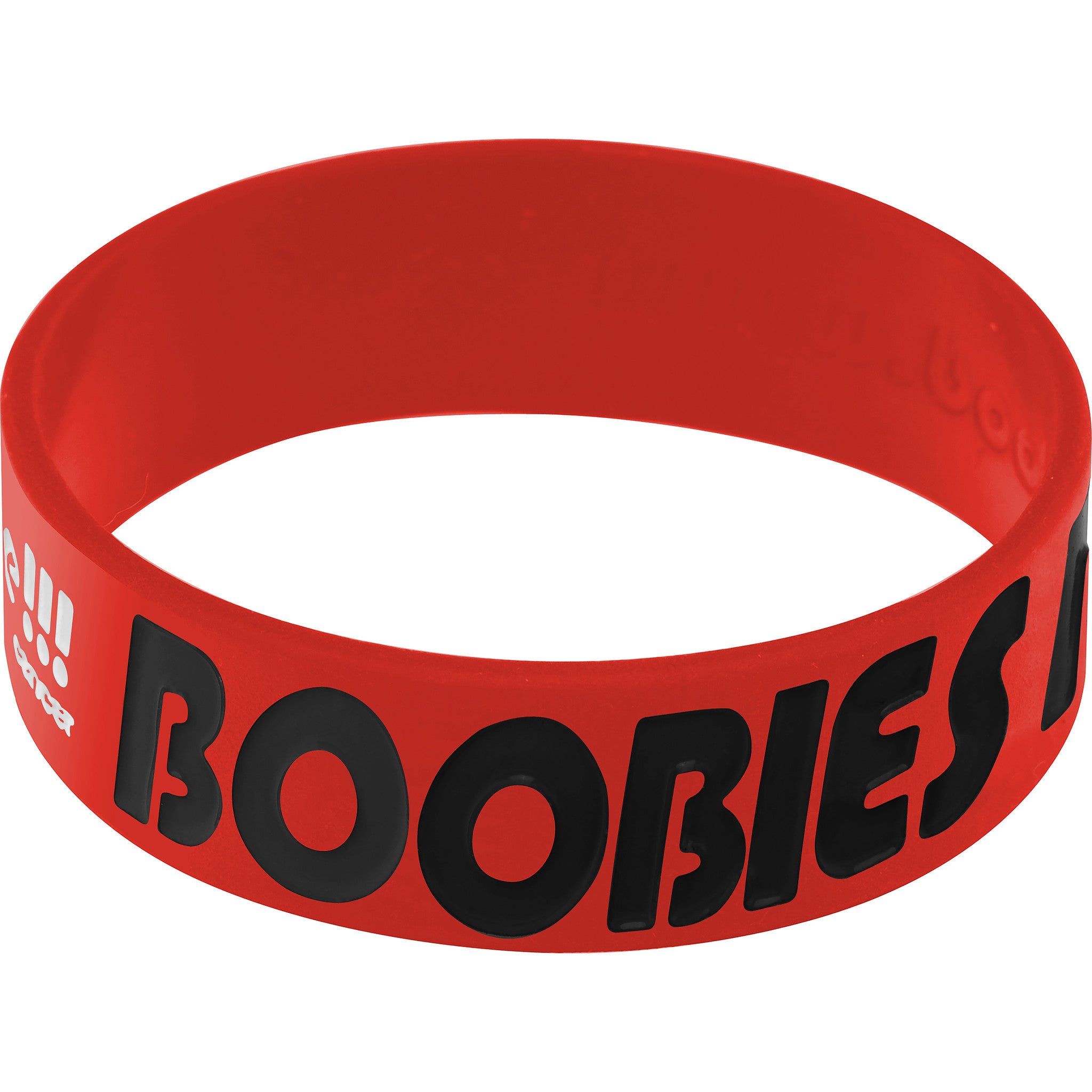 Red Black Boobies Rock Breast Cancer Bracelet