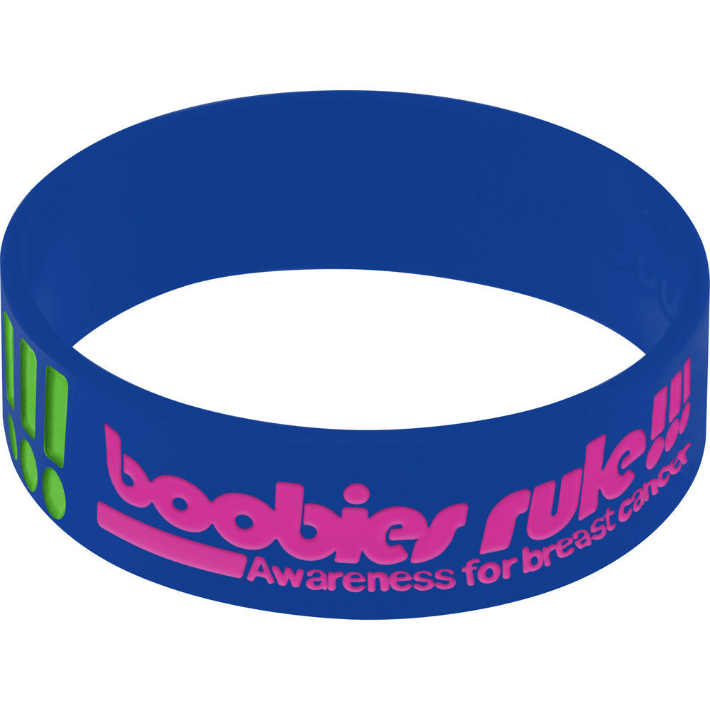 Blue Green Boobies Rock Awareness for Breast Cancer Bracelet