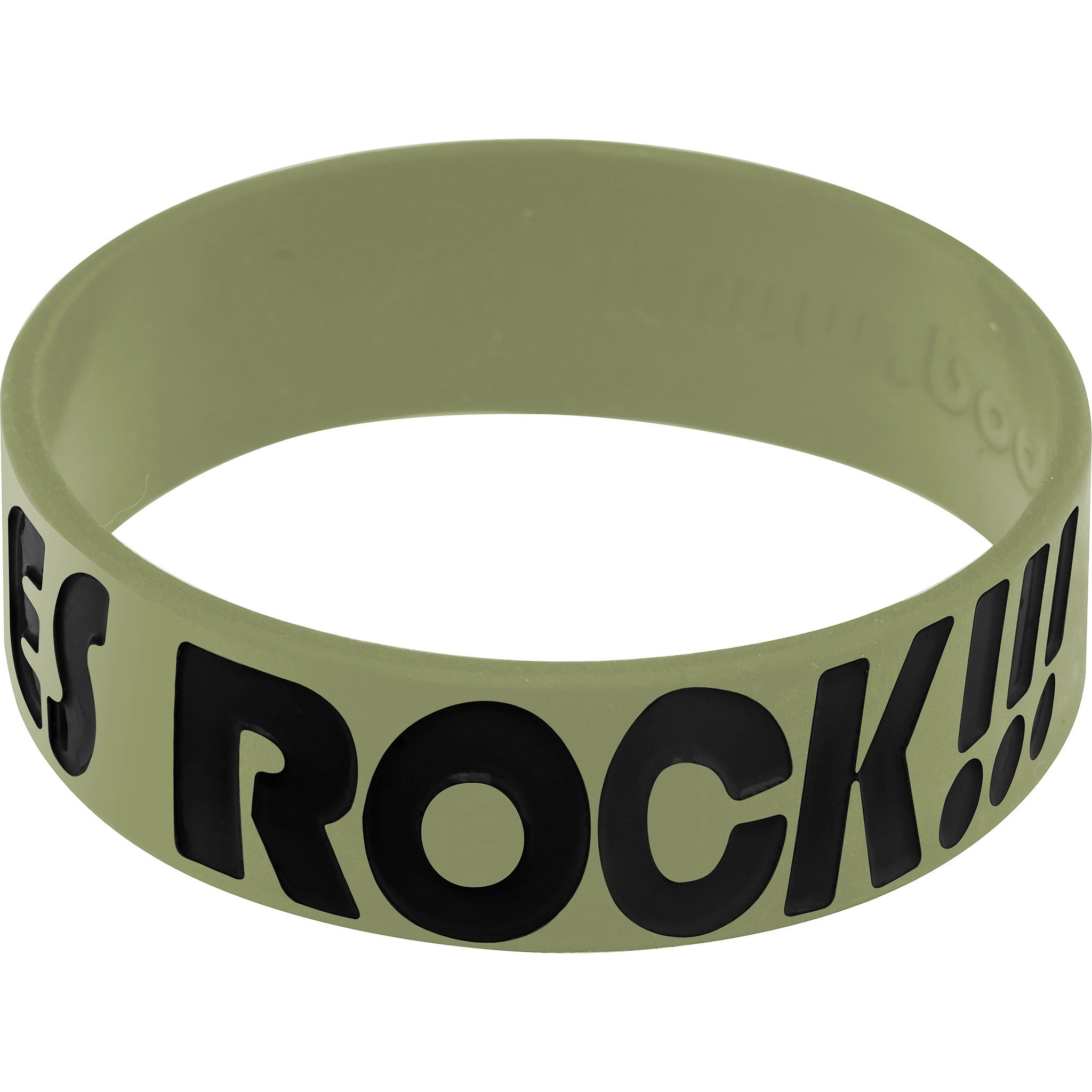 Army Green Black Boobies Rock Breast Cancer Bracelet