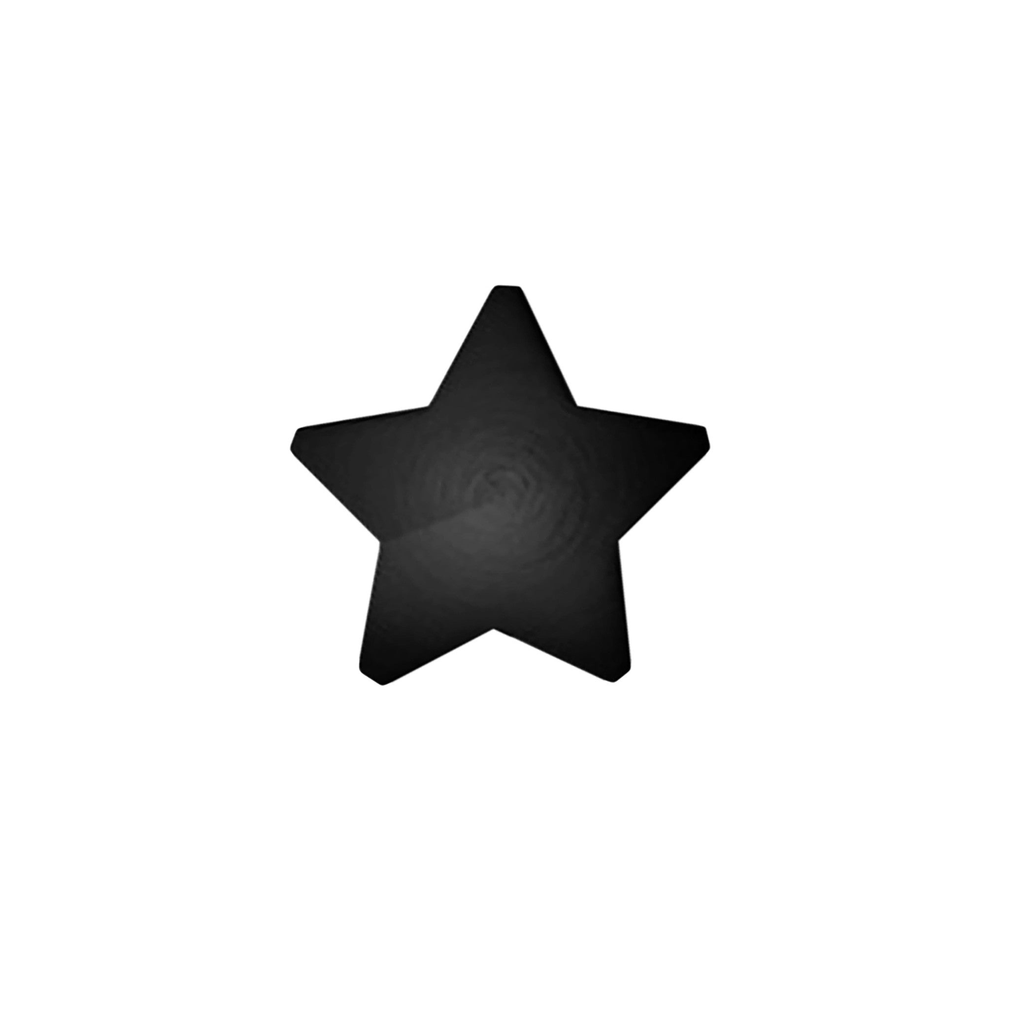 Black Titanium 4mm Flat Star Dermal Top