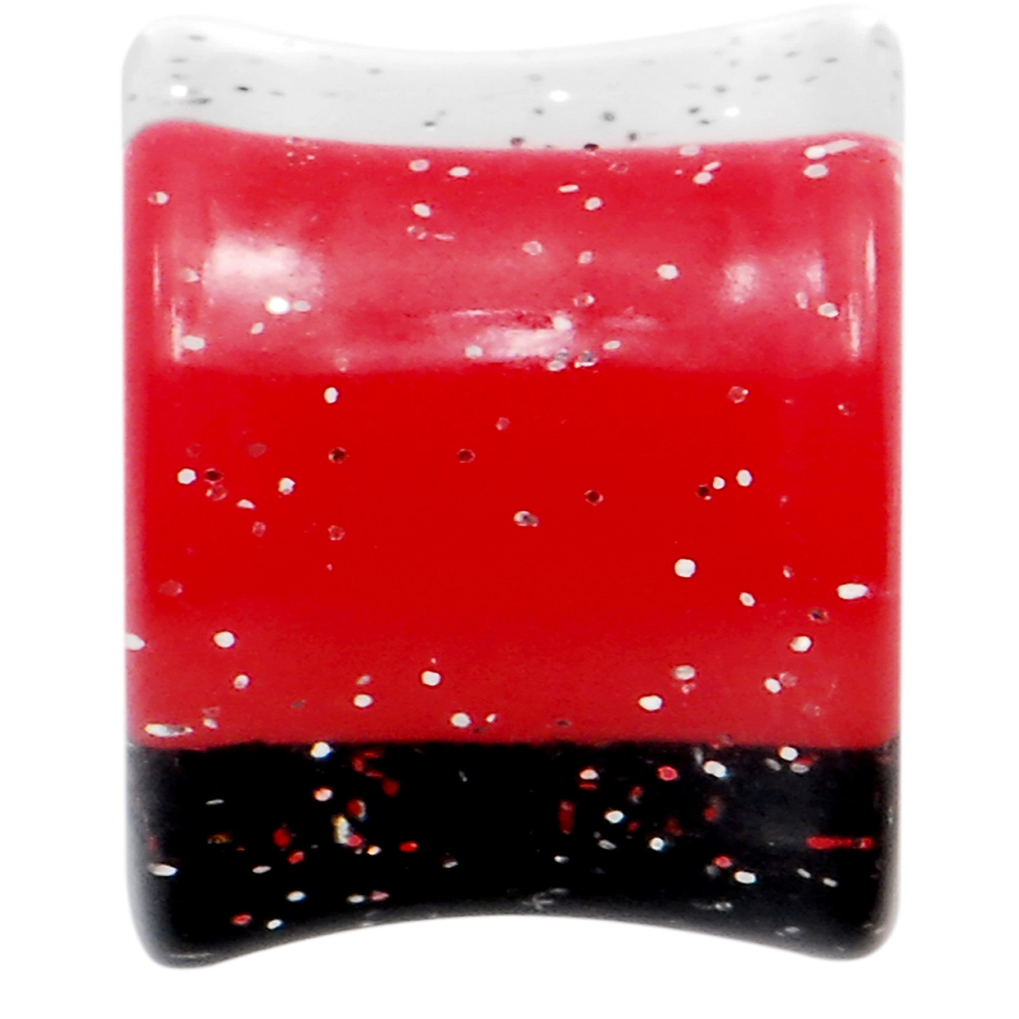 9/16 Black Red White Quotation Symbol Saddle Plug