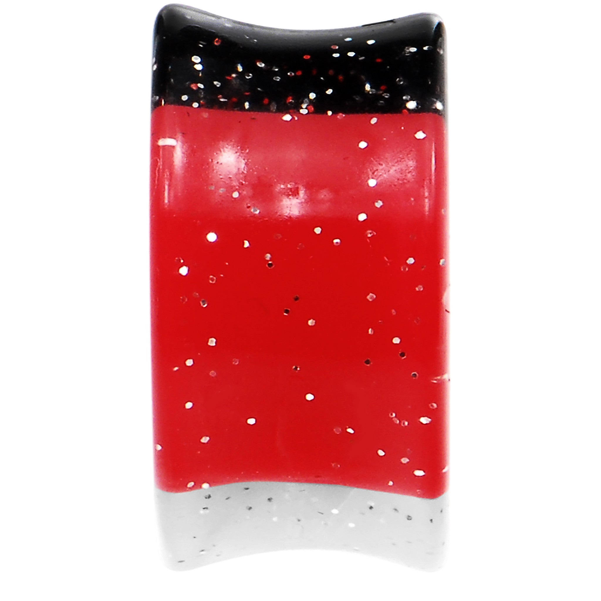 18mm Black Red White Quotation Symbol Saddle Plug