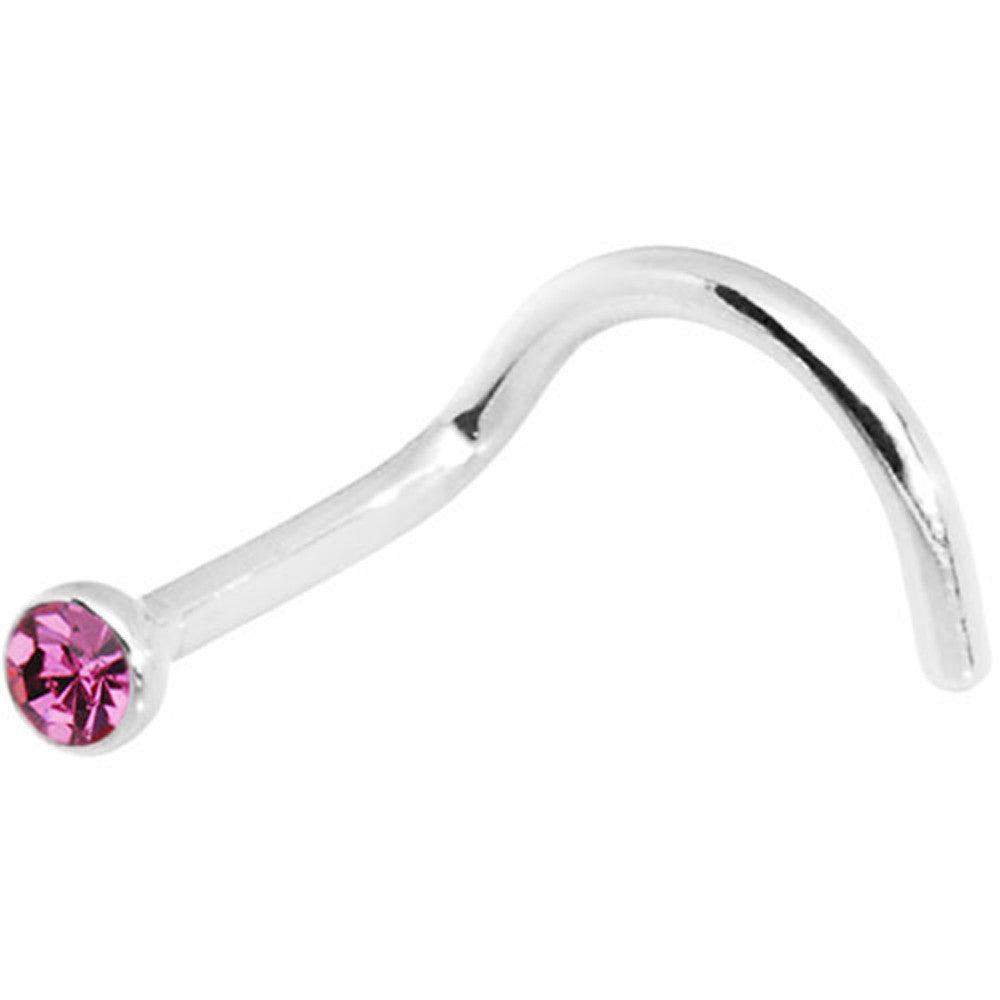 Violet Purple Crystal Gem Nose Screw