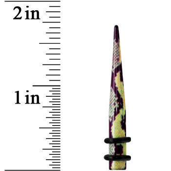 4G Green Snake Skin Acrylic Taper