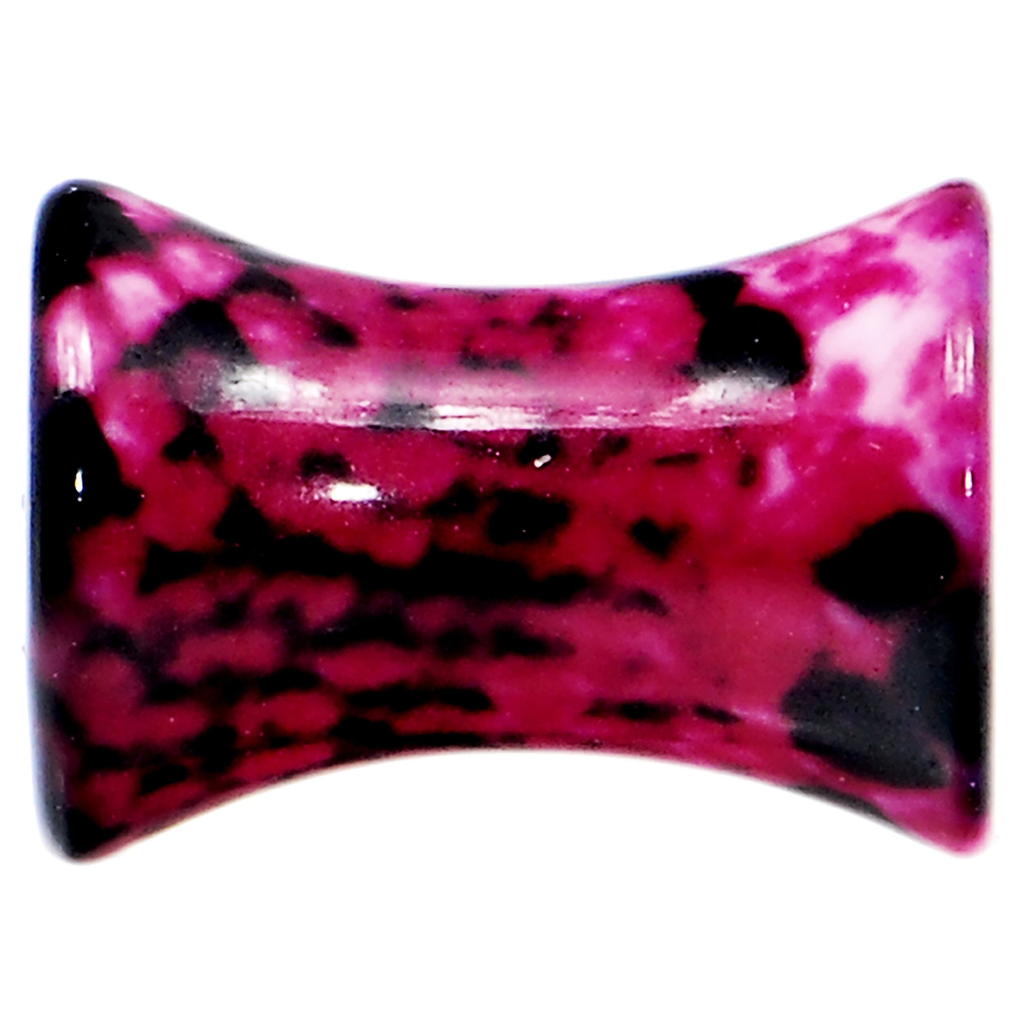 4G Pink Snake Skin Acrylic Saddle Plug