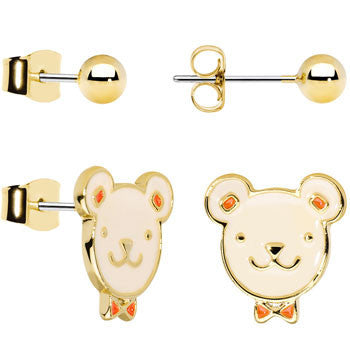 Teddybear Delight Duo Earring Set