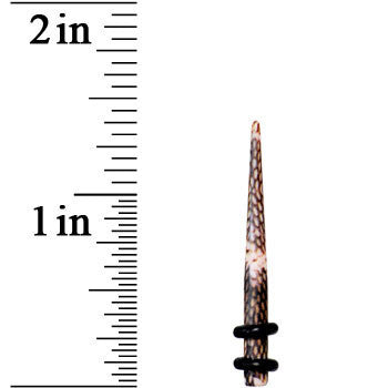 8G Blushing Snake Skin Acrylic Taper