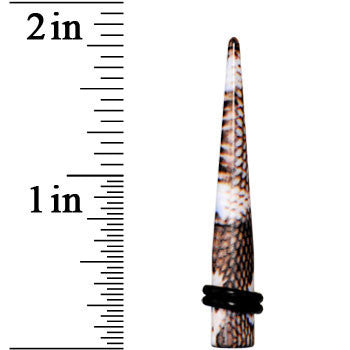 2G Blushing Snake Skin Acrylic Taper