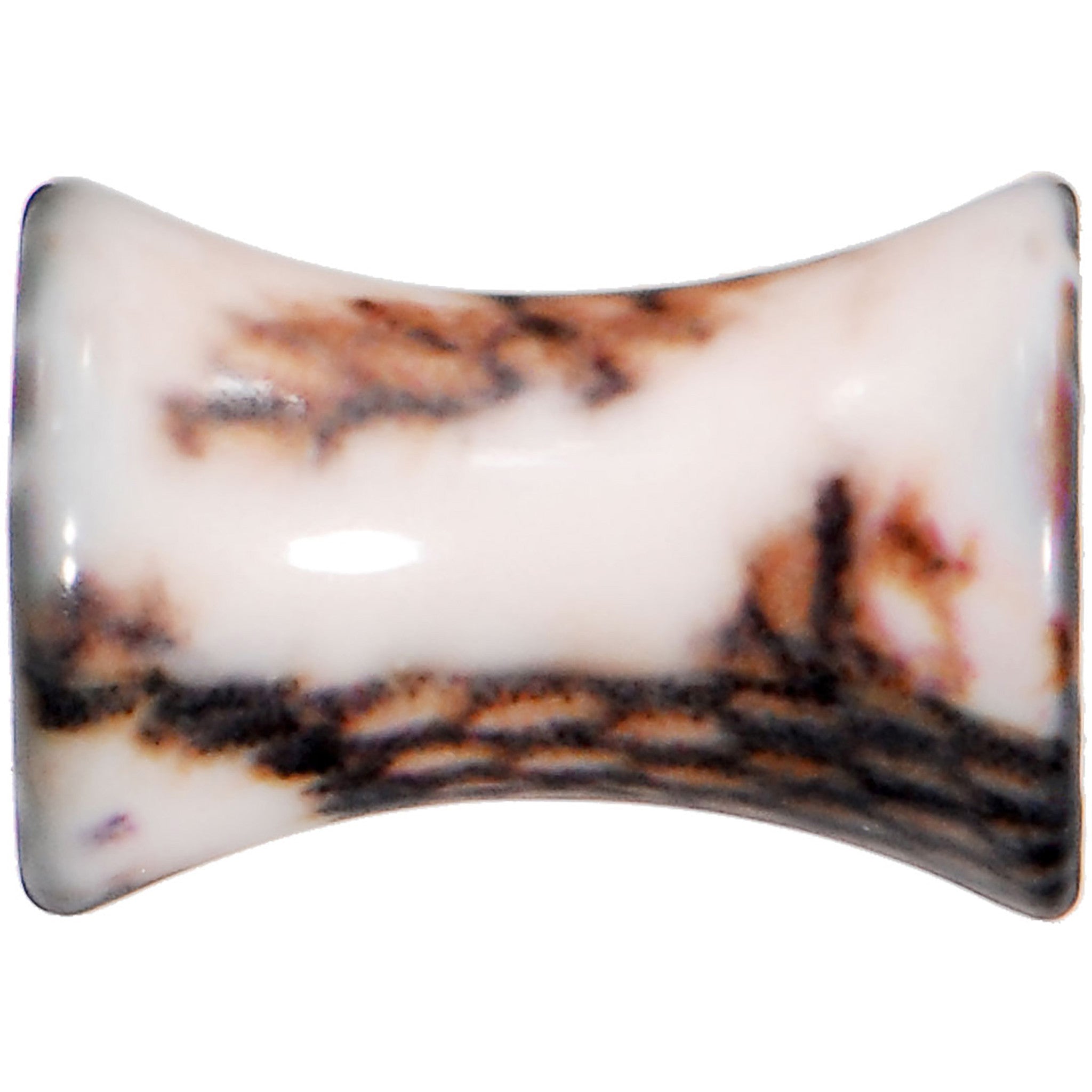 4G Blushing Snake Skin Acrylic Saddle Plug