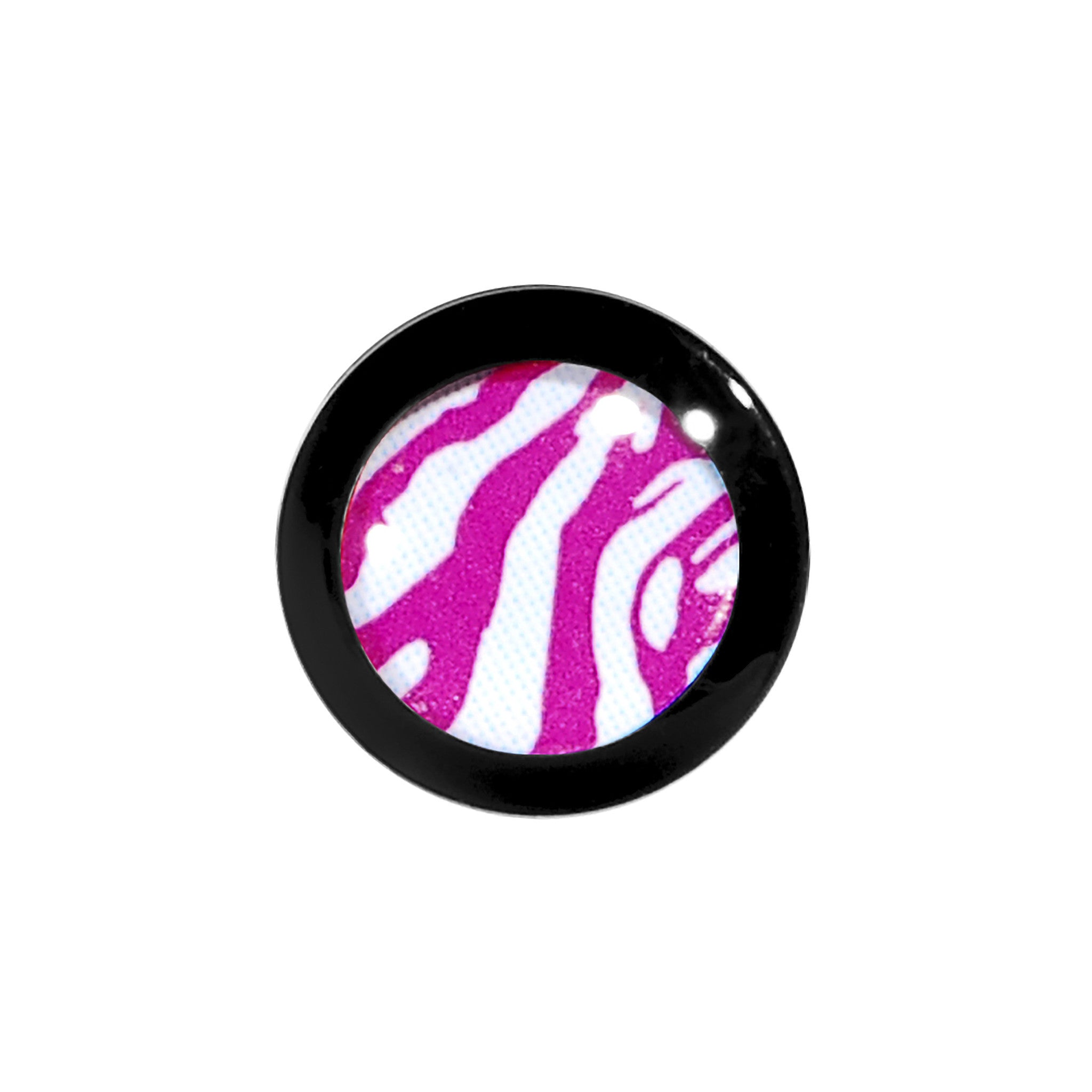 4G Acrylic Pink White Zebra Saddle Plug
