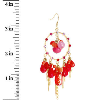Captivating Coral Chandelier Earrings