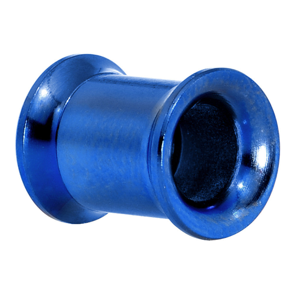 0G Royal Blue Anodized Titanium Screw Fit Tunnel