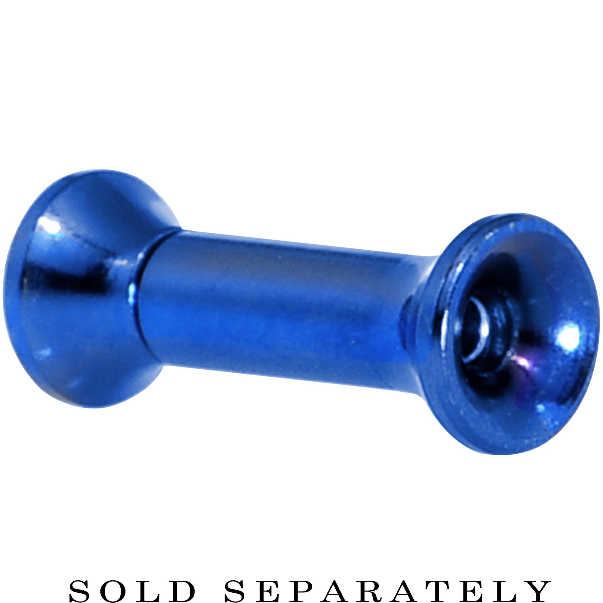 10G Royal Blue Anodized Titanium Screw Fit Tunnel