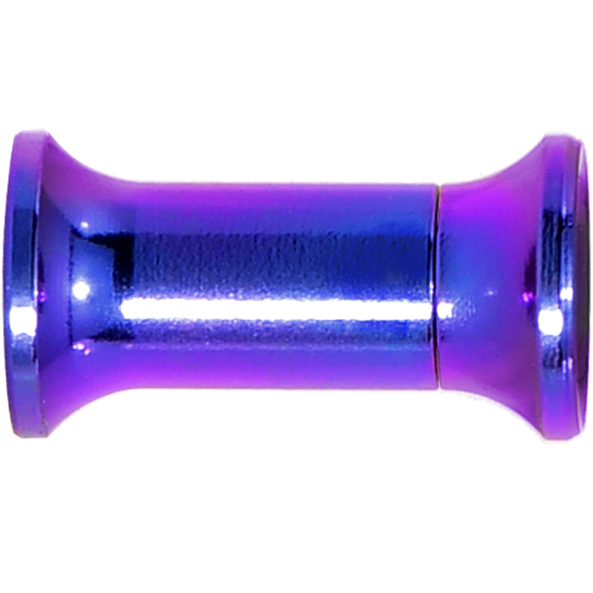 6G Purple Anodized Titanium Steel Internally Threaded Screw Fit Plug