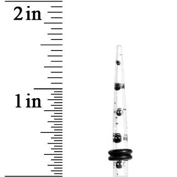 6G Clear Acrylic Glitter Black Skull Confetti Taper