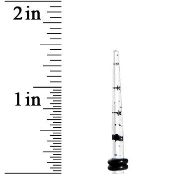 8G Clear Acrylic Glitter Black Star Confetti Taper