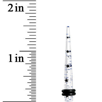 6G Clear Acrylic Glitter Black Star Confetti Taper