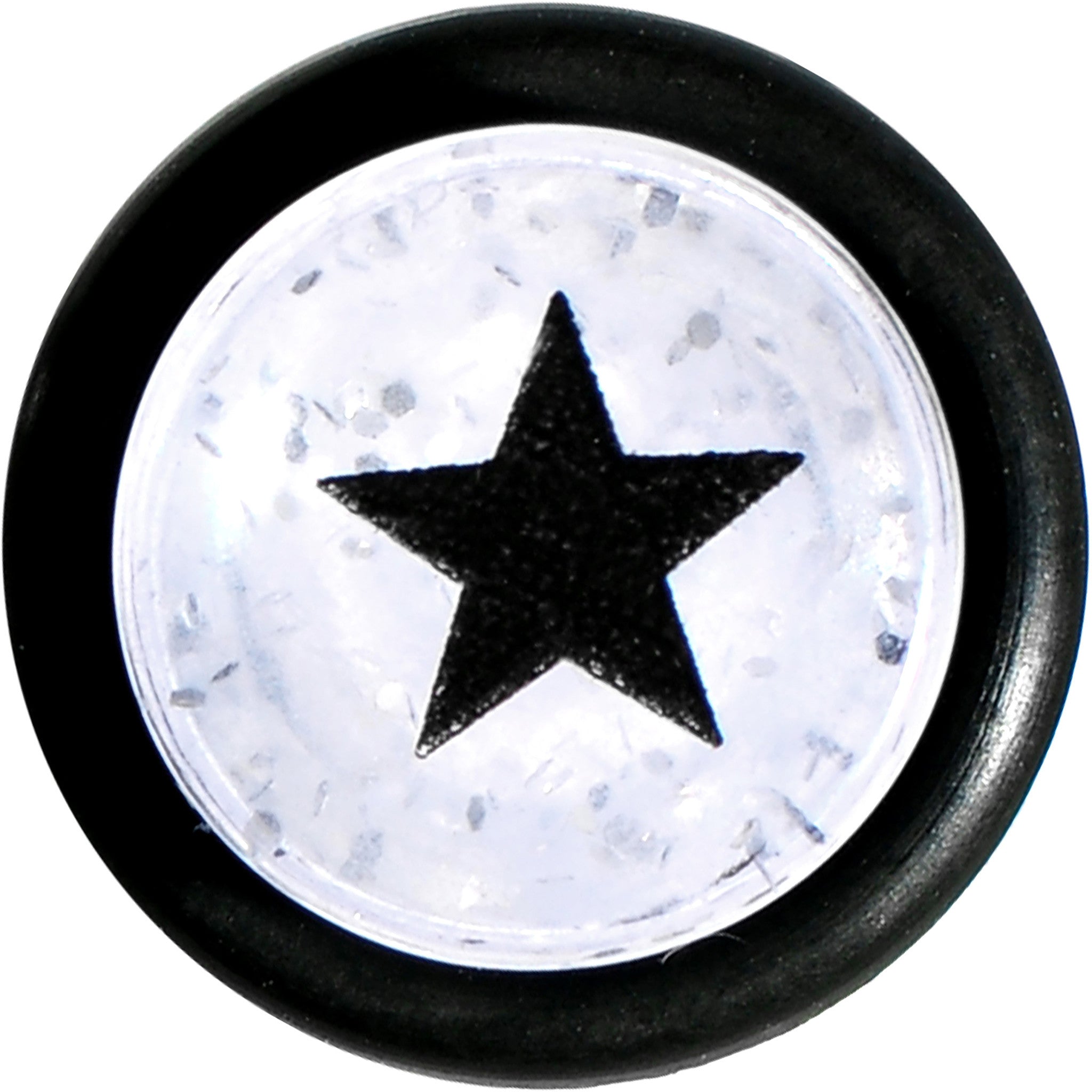 00G Clear Acrylic Glitter Black Star Confetti Taper