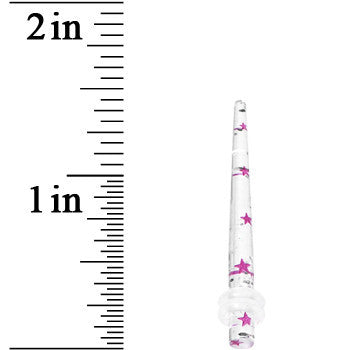 8G Clear Acrylic Glitter Purple Star Confetti Taper