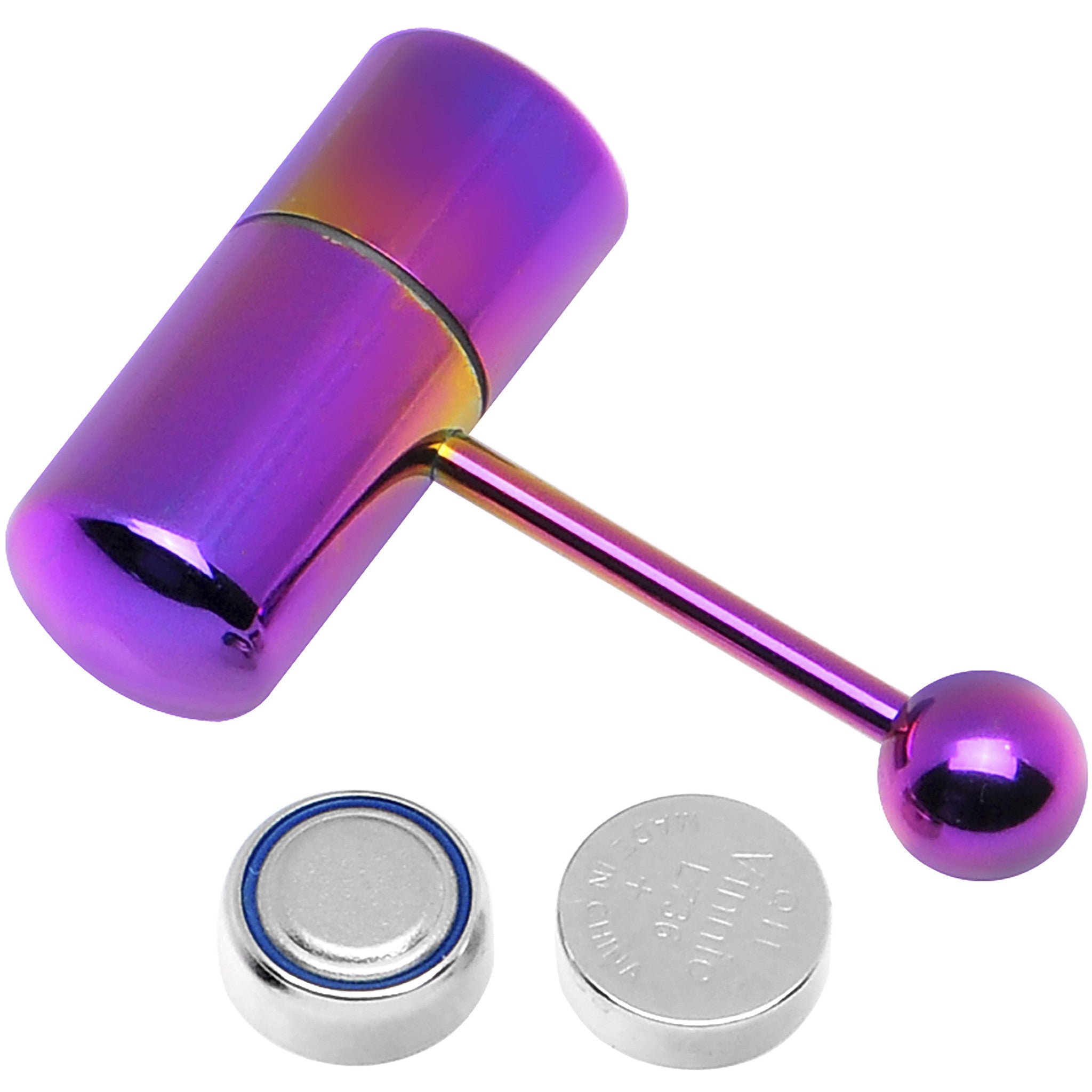Purple Titanium LIX Vibrator Tongue Ring