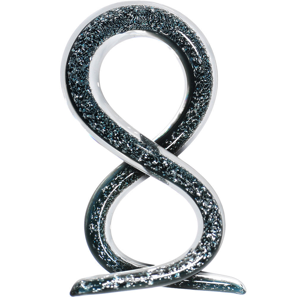 4G Silver Dichroic Glass Double Twist Taper