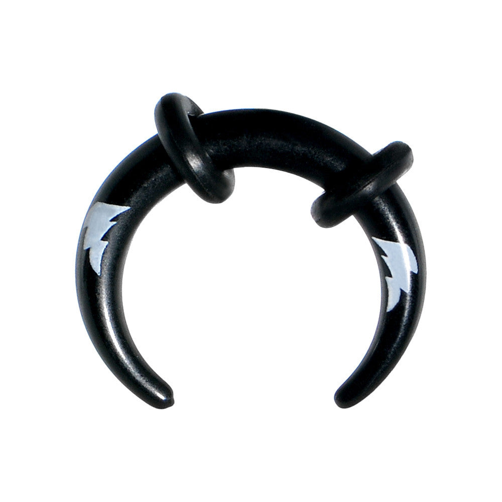 8G Black Acrylic White Lightning Buffalo Taper