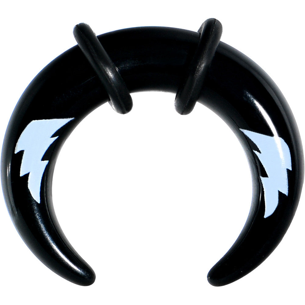 2G Black Acrylic White Lightning Buffalo Taper