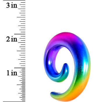 1/2 Acrylic Electric Rainbow Spiral Taper