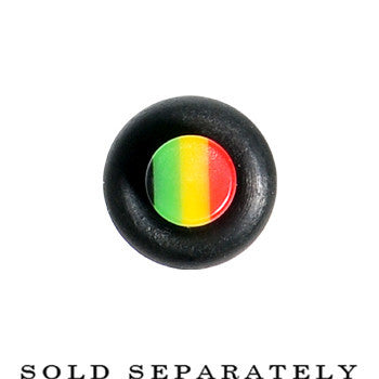 8G Acrylic Rasta Stripes Straight Taper