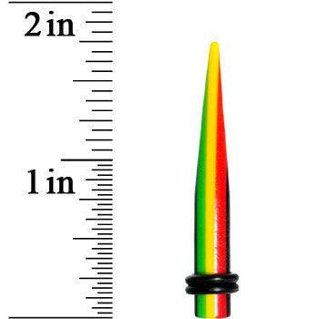 2G Acrylic Rasta Stripes Straight Taper