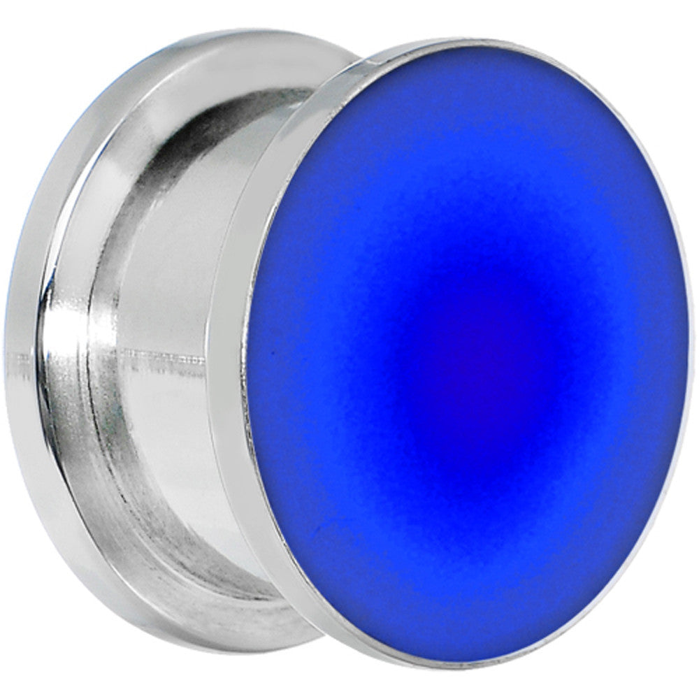 5/8 Stainless Steel Blue LED Light Up Screw Fit Plug