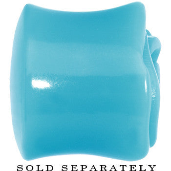 7/8 Blue Rose Flower Acrylic Saddle Plug