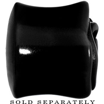 18mm Black Rose Flower Acrylic Saddle Plug