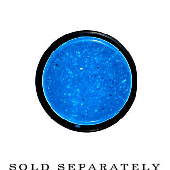 9/16 Blue Acrylic Silver Glitter Taper