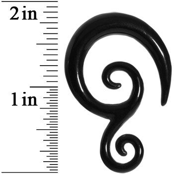 7.5mm Black Acrylic Swirl Spiral Taper