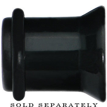 5/8 Black Acrylic Pink Heart Single Flare Plug