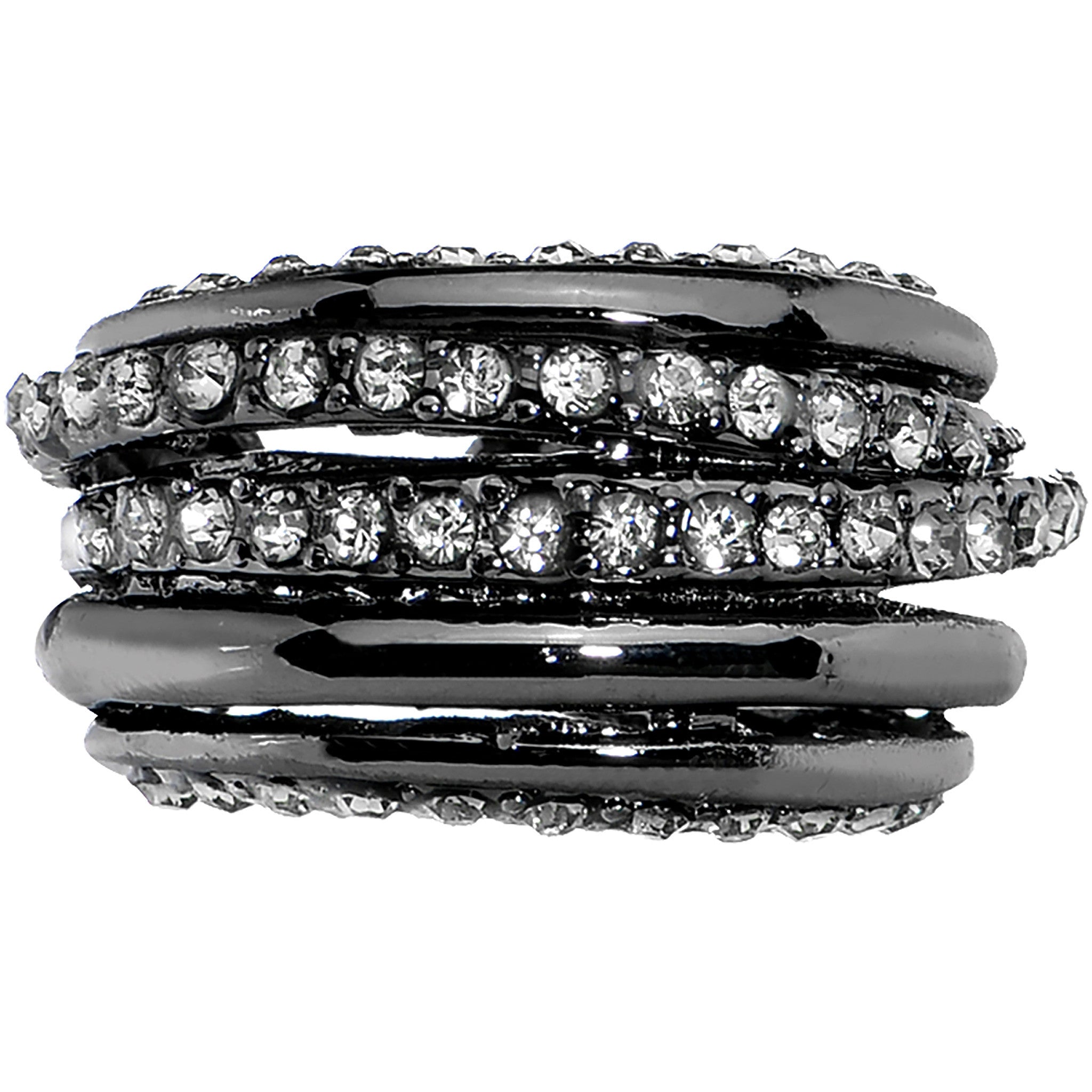 Multi Row Dazzling Gem Adjustable Ring