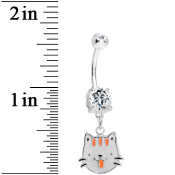 Crystalline Gem Kitty Cat Delight Belly Ring