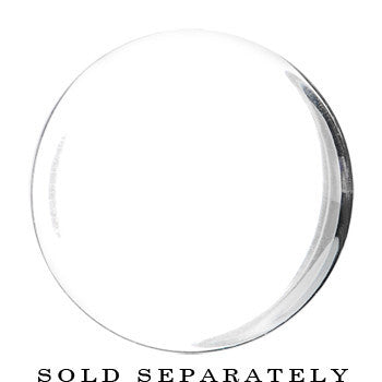 26mm Clear White Acrylic Mirror Split Saddle Plug