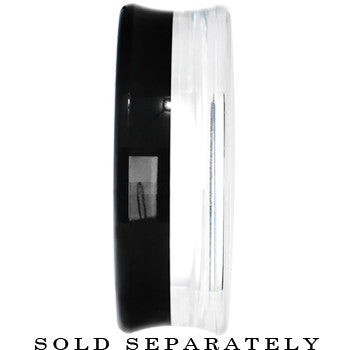 44mm Clear Black Acrylic Mirror Split Saddle Plug