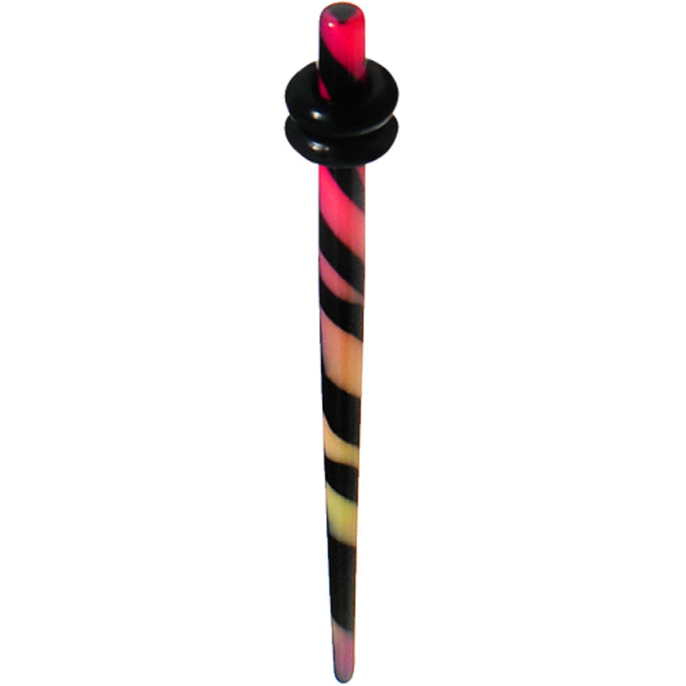 12G Multi Color Animal Logo Acrylic Ear Taper