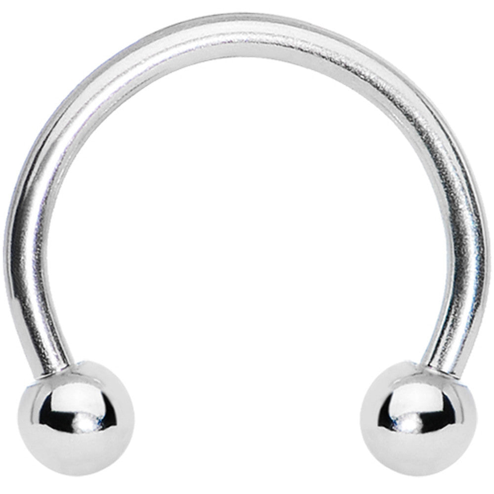 16G 3/8 Stainless Steel Horseshoe Circular Barbell