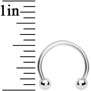 16G 3/8 Stainless Steel Horseshoe Circular Barbell