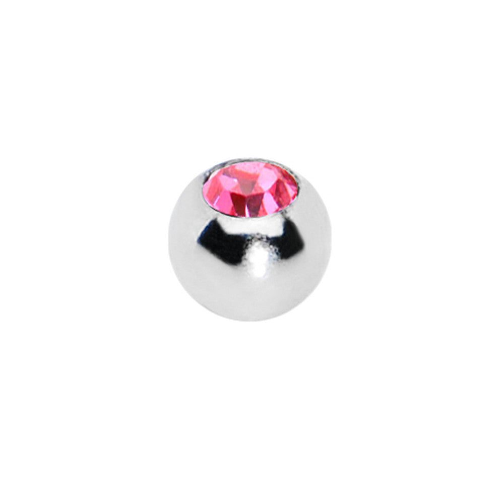 3mm Stainless Steel Pink Gem Replacement Ball