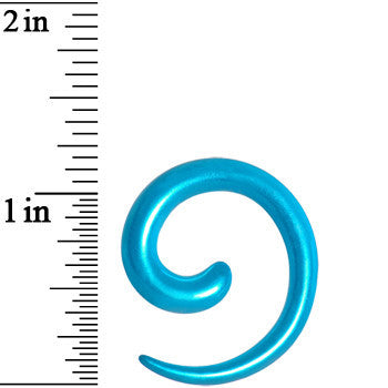 4G Azure Blue Metallic Pearl Acrylic Spiral Taper